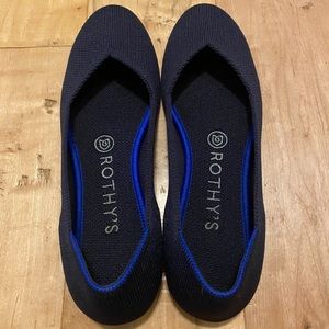 ROTHYS Blue Rounded Toe Flats size 7